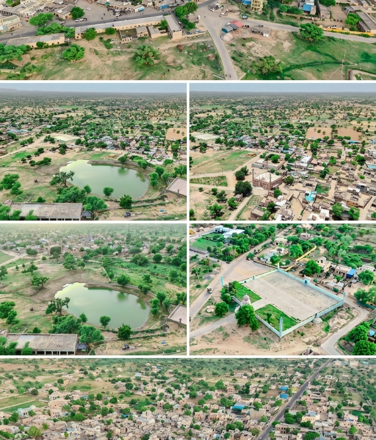 Rajasthan village golden hour — placeholder for Sherani Abad photograph